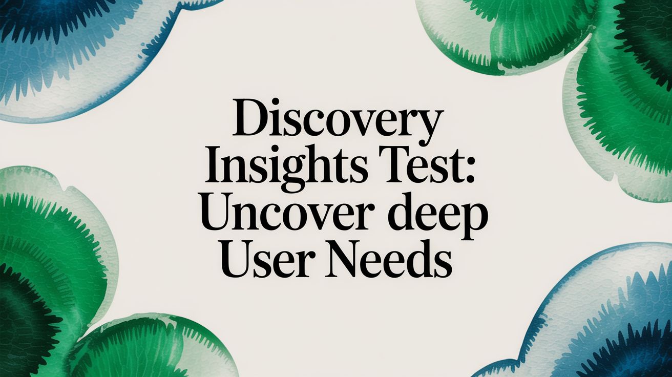 Discovery Insights Test: Uncover Deep User Needs