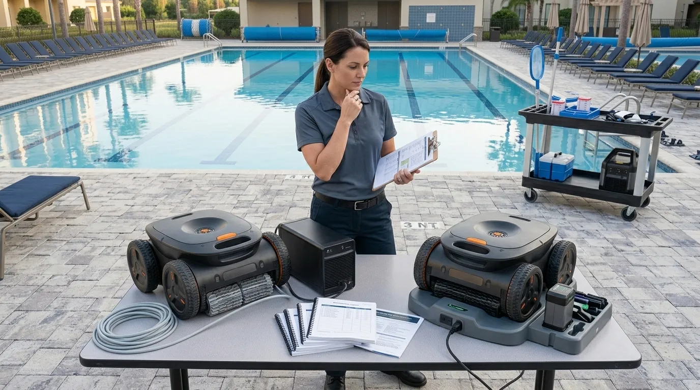 Choosing the right robotic pool cleaner for commercial pool operations