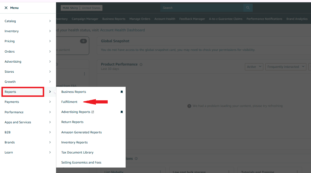 Amazon FBA reimbursements in Seller Central