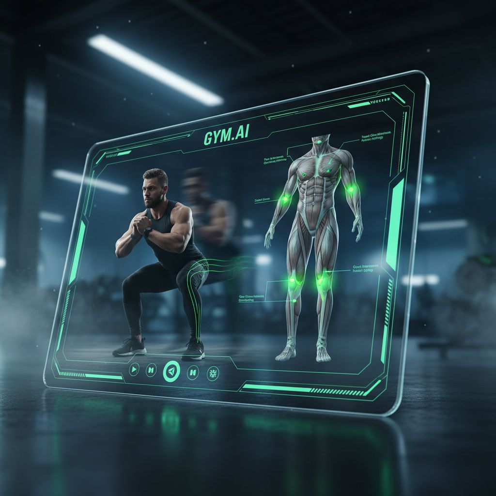 Workout app exercise library with form videos and muscle group targeting