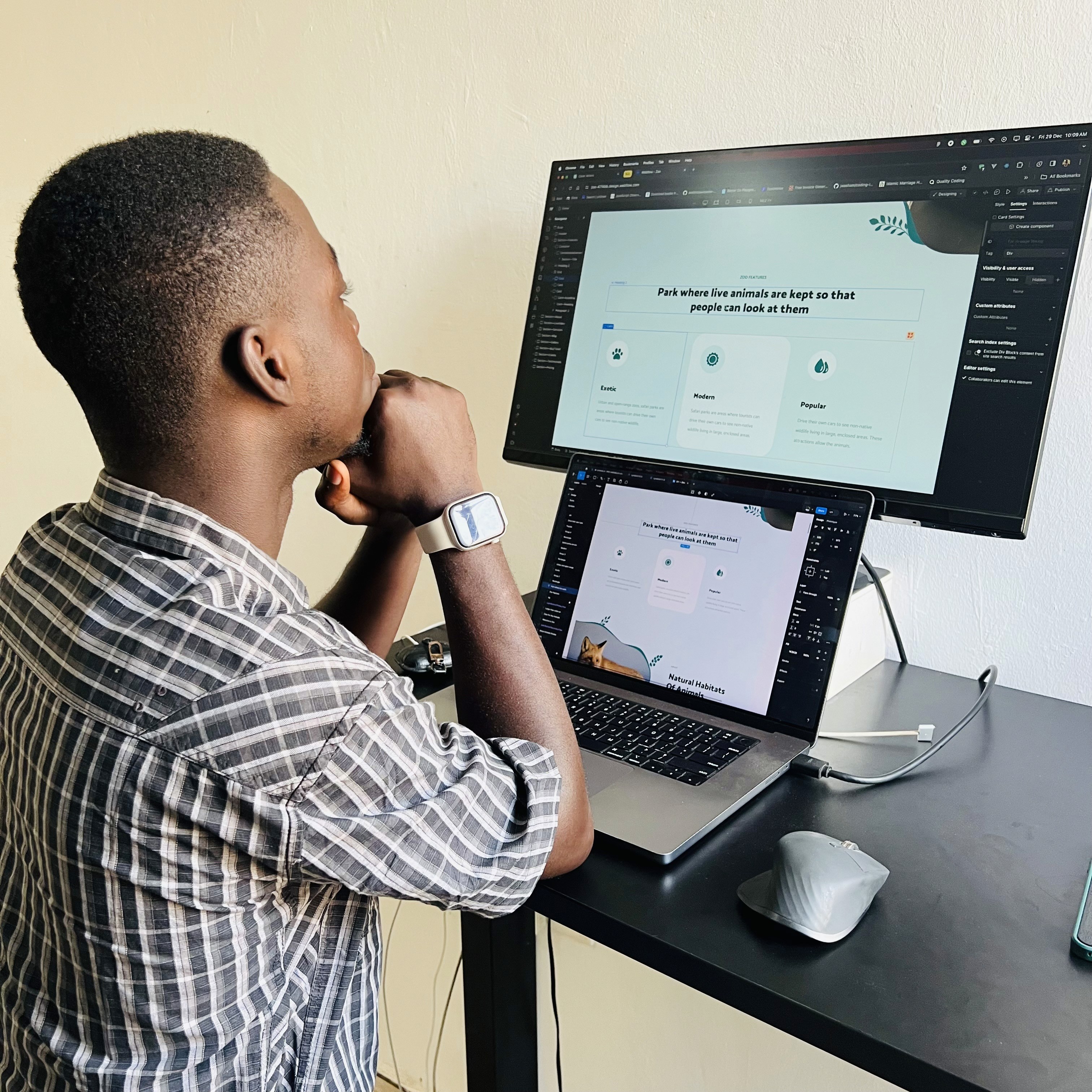 Woman with color palette