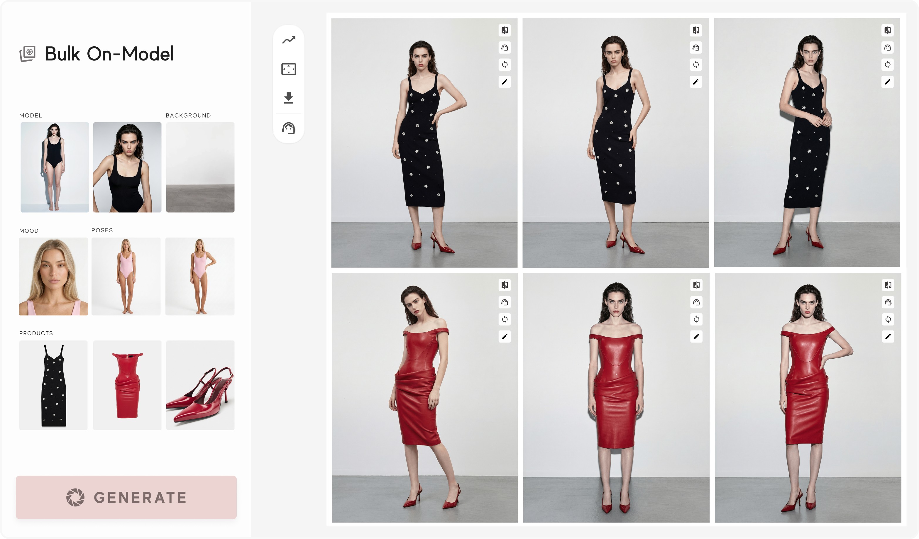 Catalog for bulk ai fashion model generator