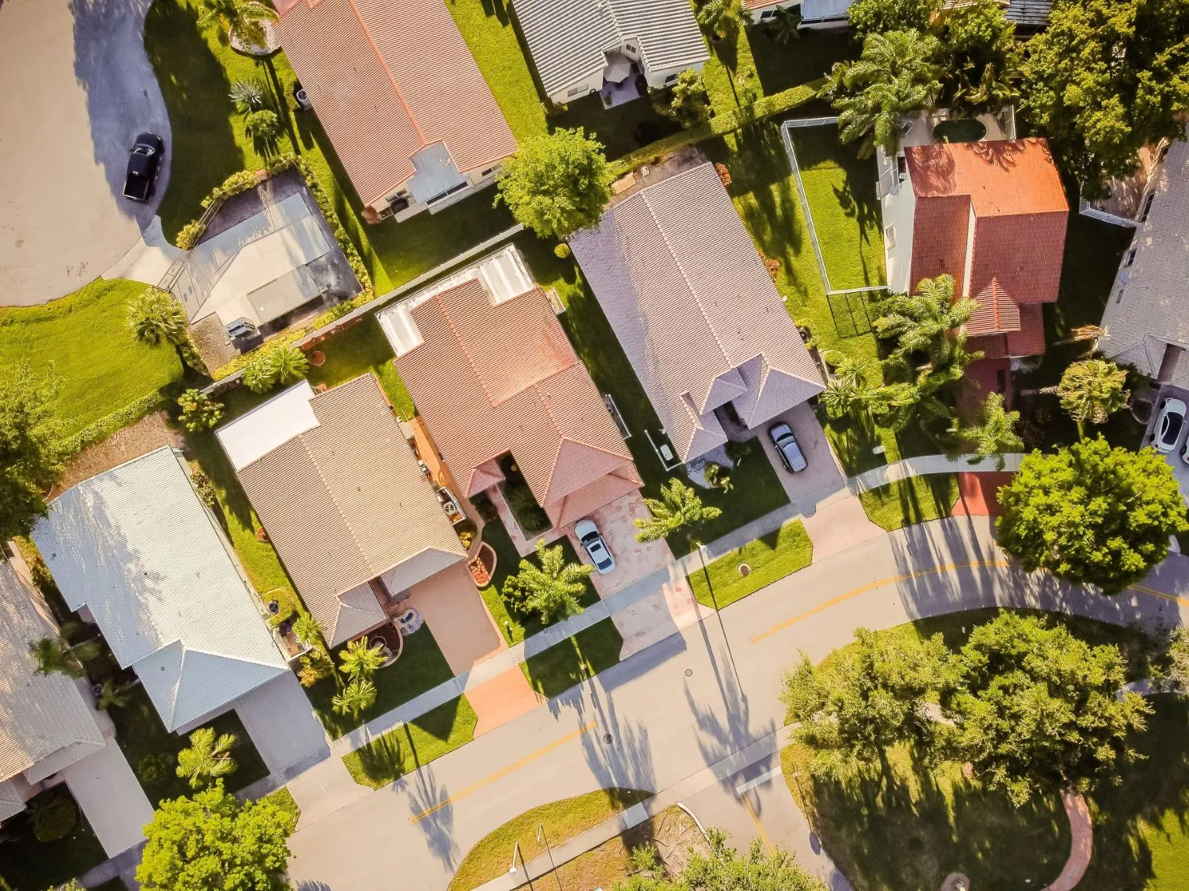 Aerial render of Sunrise Grove residential community in Fort Pierce, Florida