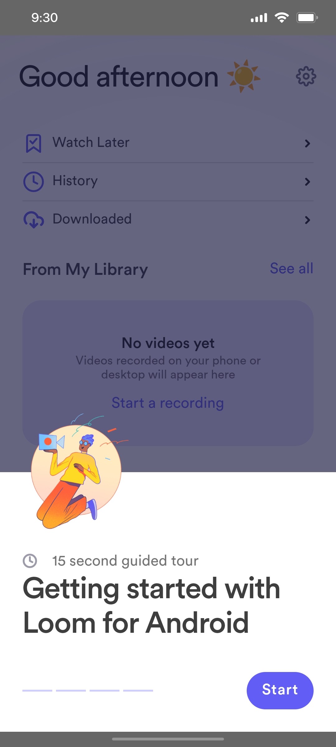 loom App Guide 1 screen