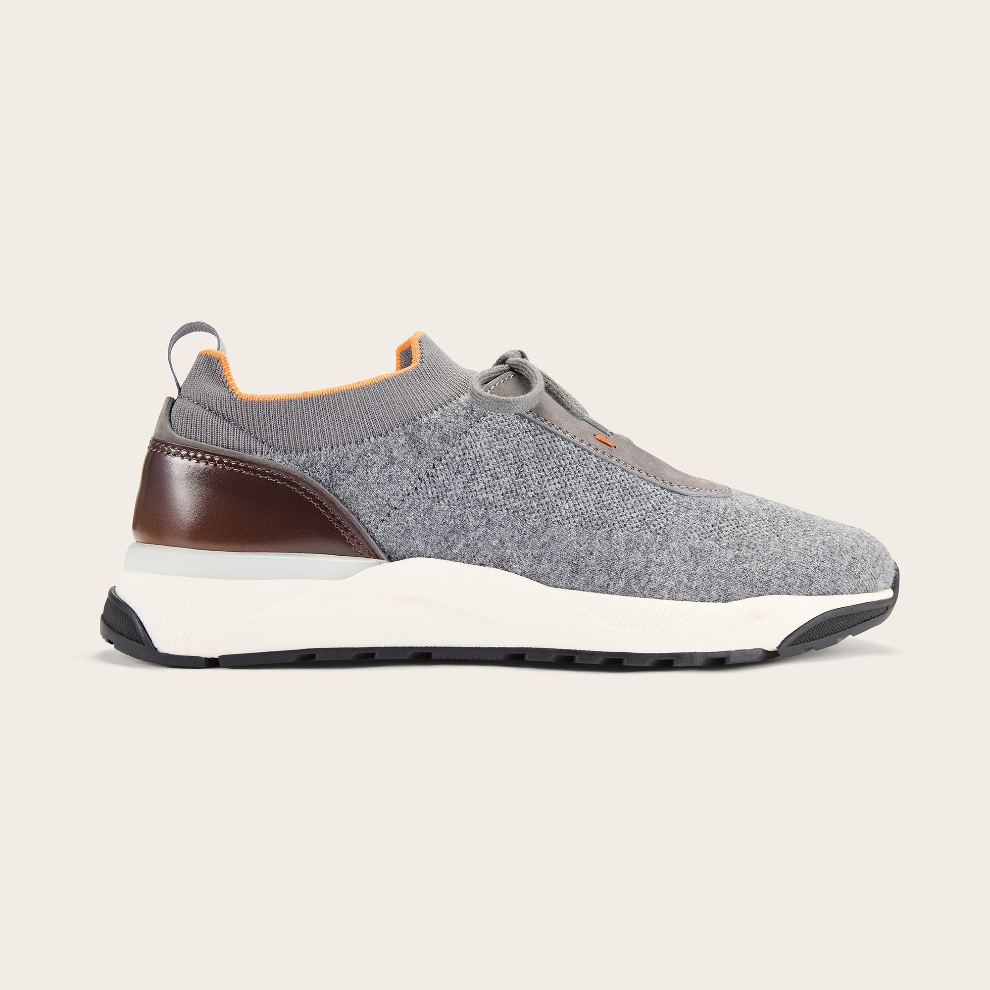 Men's Grey Knit Sneaker - Mandelli UK