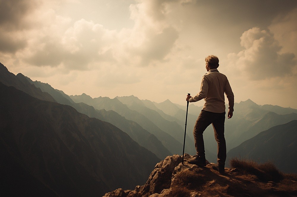 Modern buildings with dark wooden facades and large windows under a cloudy sky. The sunlight casts a soft glow, creating a serene, minimalist tone.