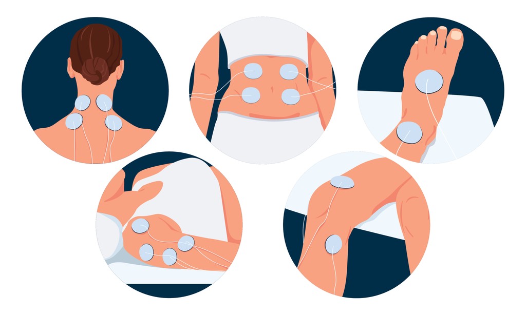muscle stimulation icons for the different uses