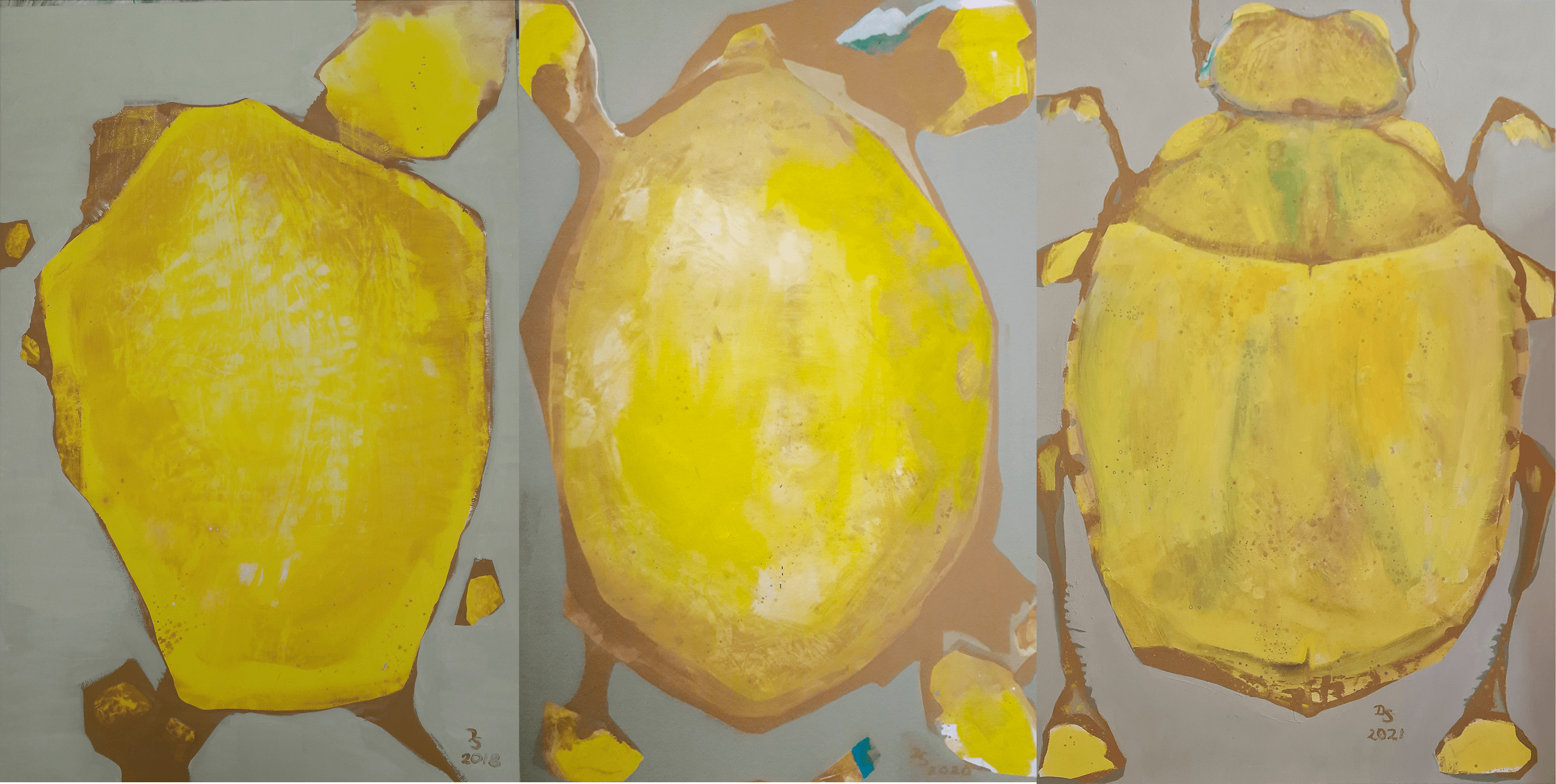 Triptych - Metamorphosis into a Golden Beetle