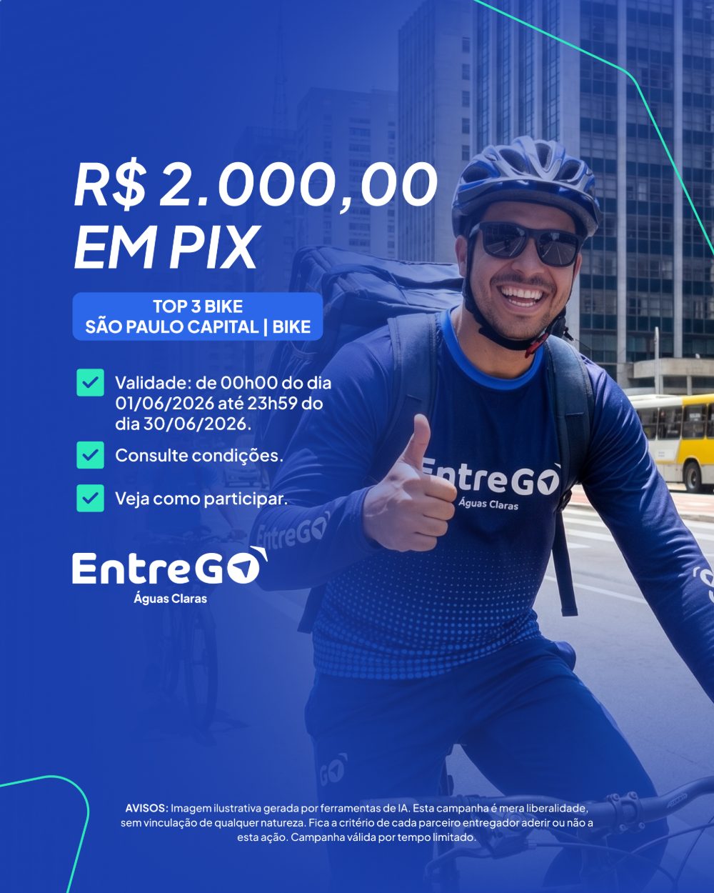 Ganhe até R$ 750 — Bônus de turno, moto e bike