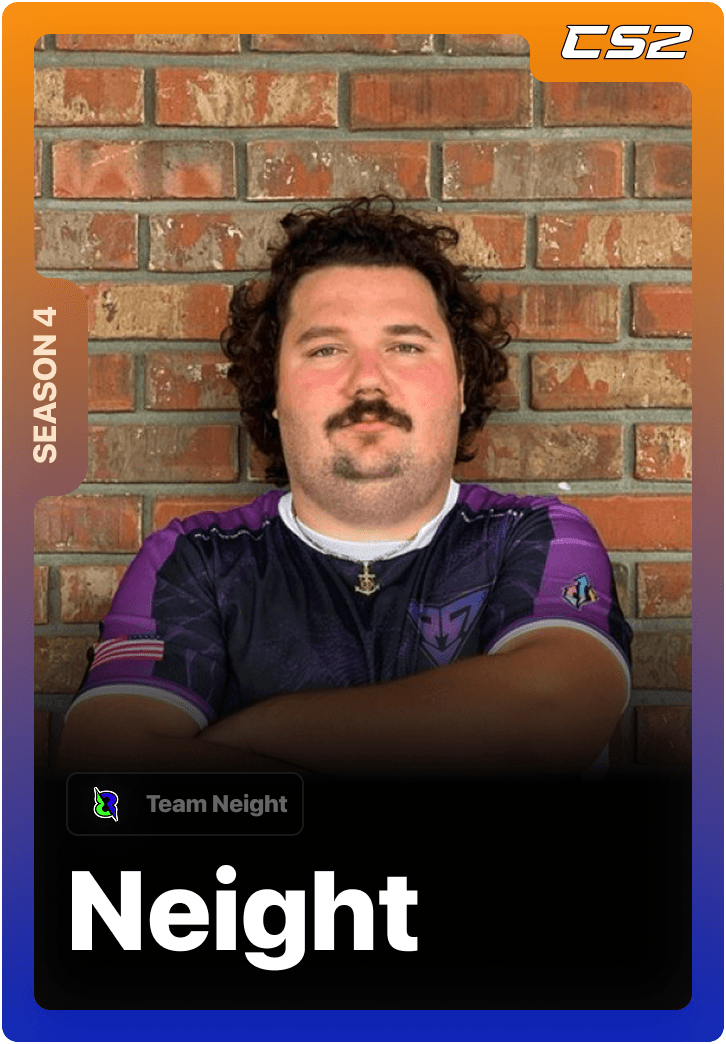 Neight professional CS2 player competing in the 1v1Me Counter-Strike 2 esports league