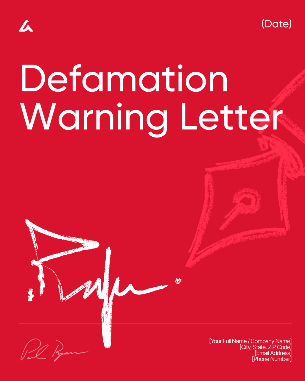 Defamation Warning Letter