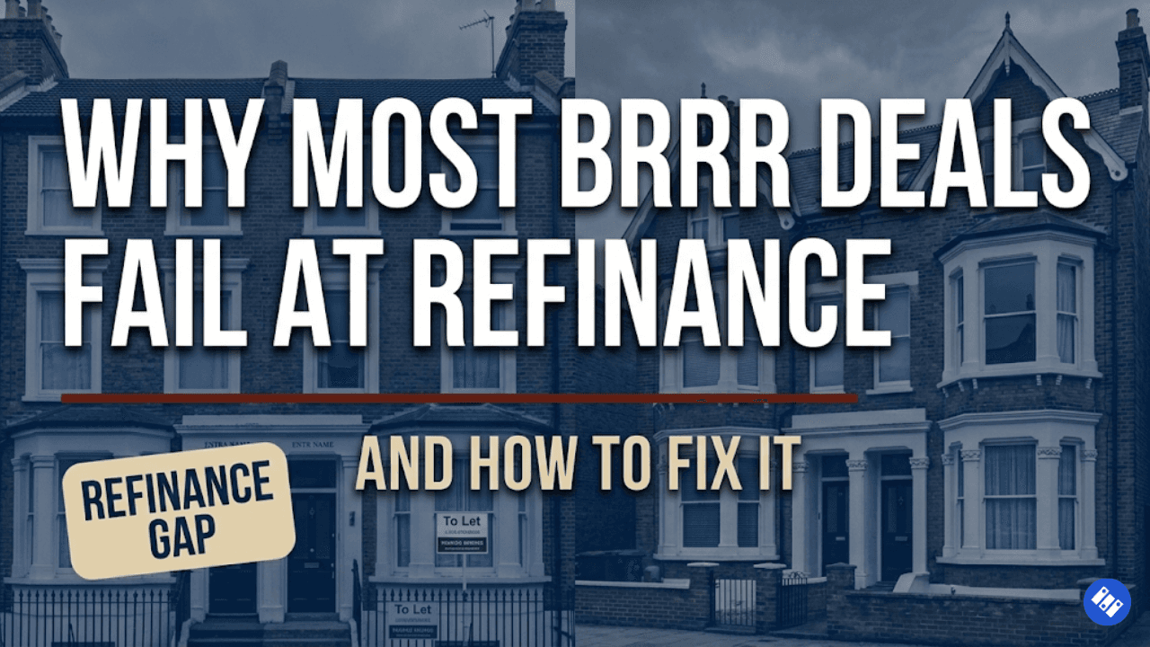 UK terraced street with To Let sign illustrating why BRRR deals fail at refinance