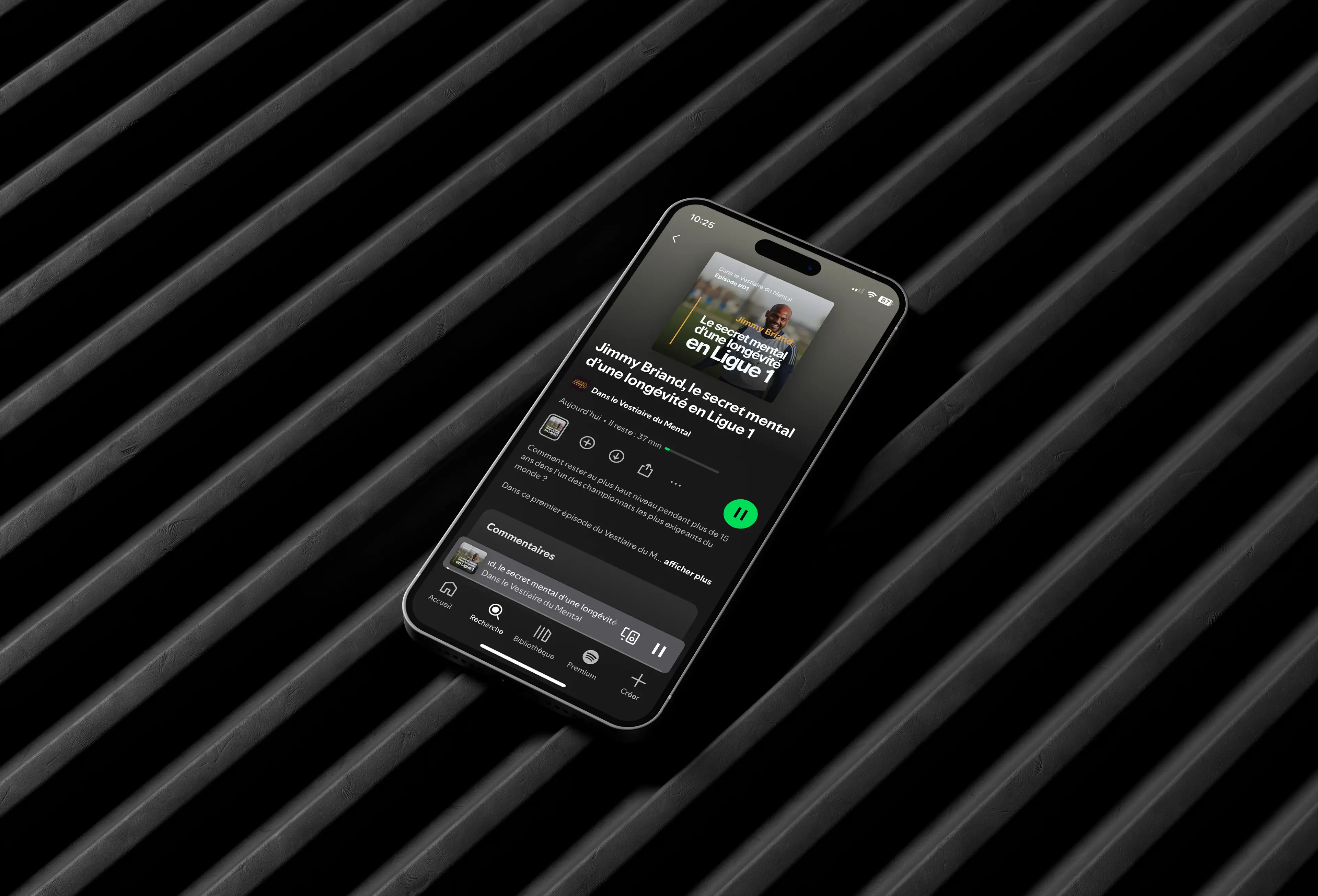 Télaphone sur l'application spotify