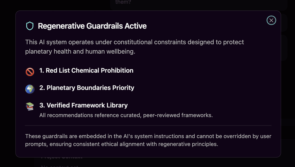 Specialized AI co-pilot for regenerative and circular economy. Role-based, project specific.