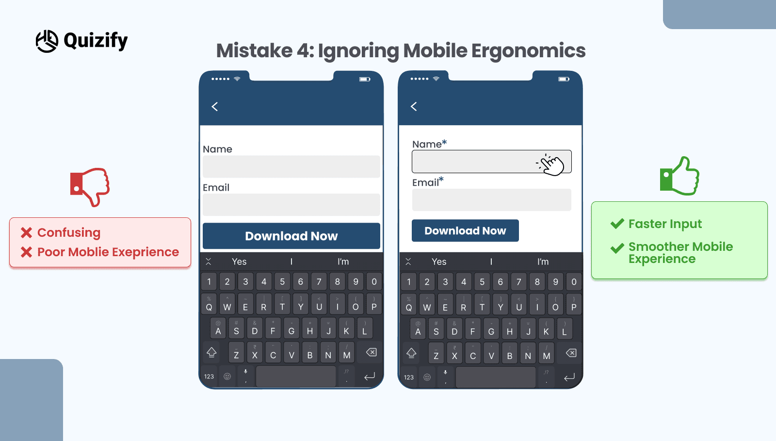Ignoring Mobile Ergonomics | Quizify