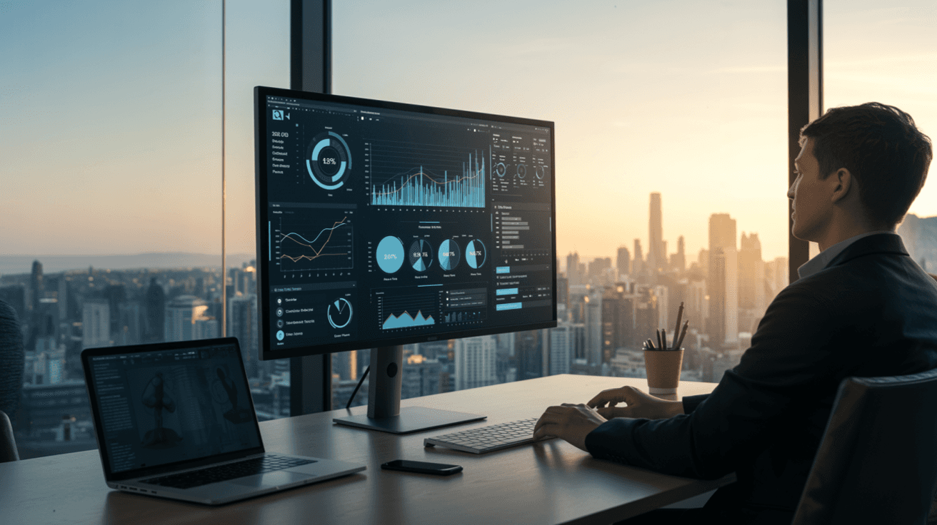 A PR executive runs his team using Rhetor's media monitoring dashboard.