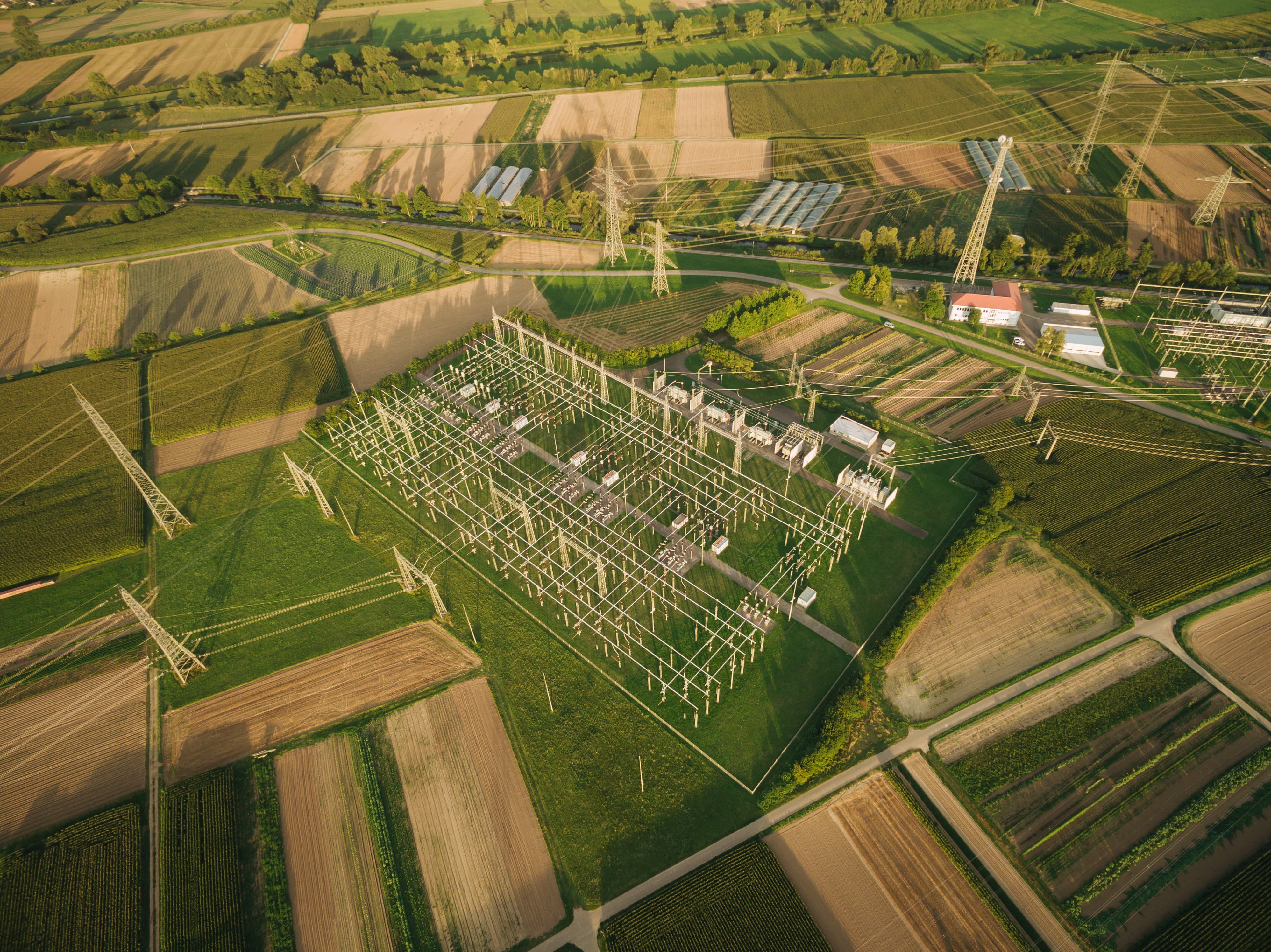 An energy storage facility from above