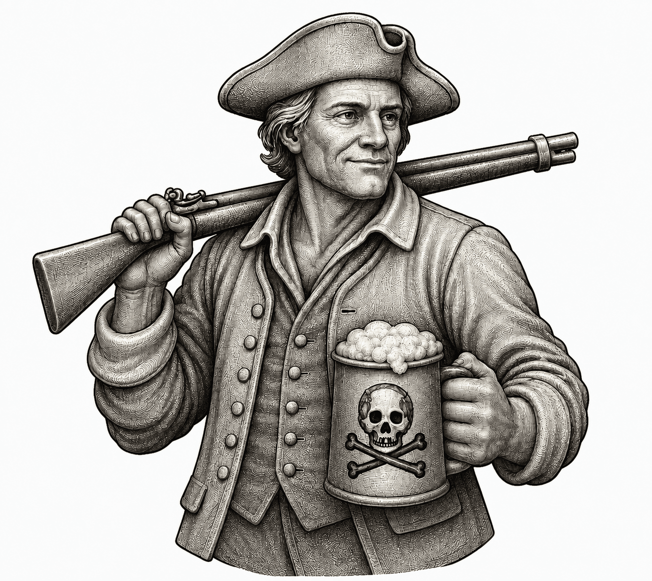 The Colonial Crawlers minuteman logo