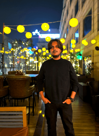 Portrait of portfolio creator – front view