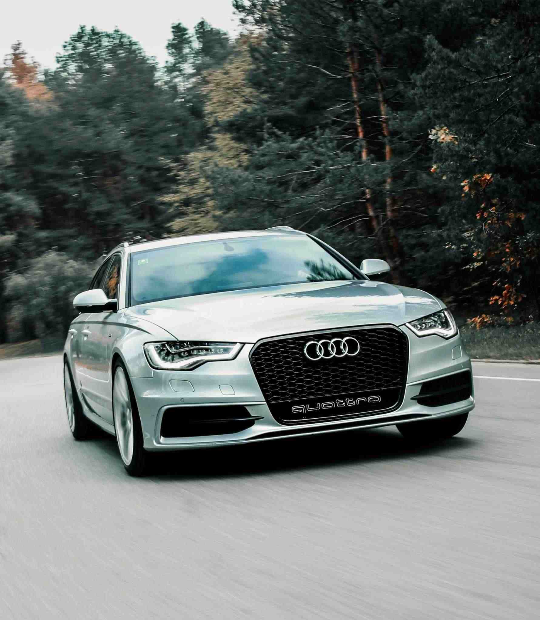 A luxury sports car joyriding