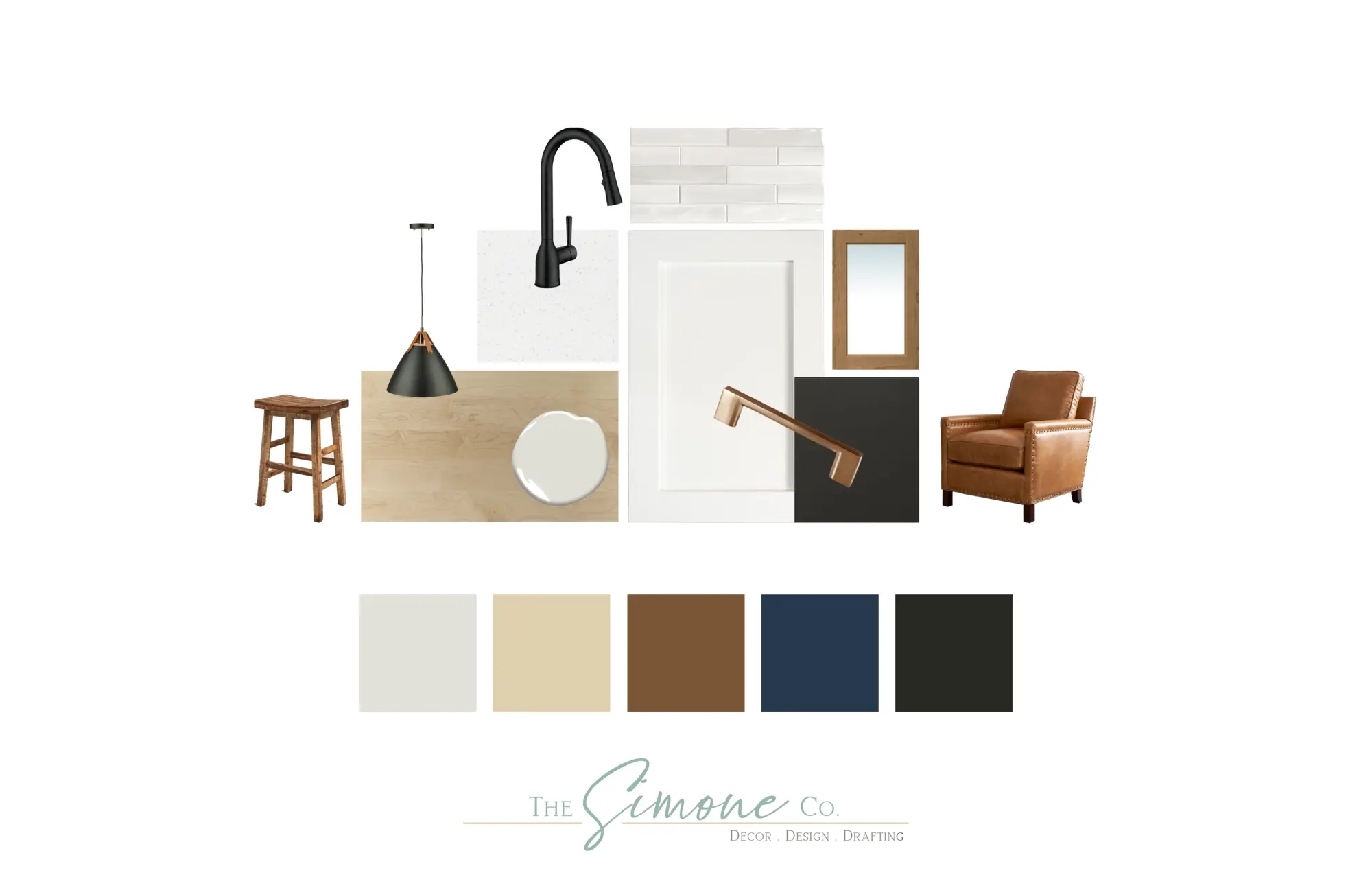 Residential interior design project featuring warm natural materials and calm layered styling by Mint Interior Design.
