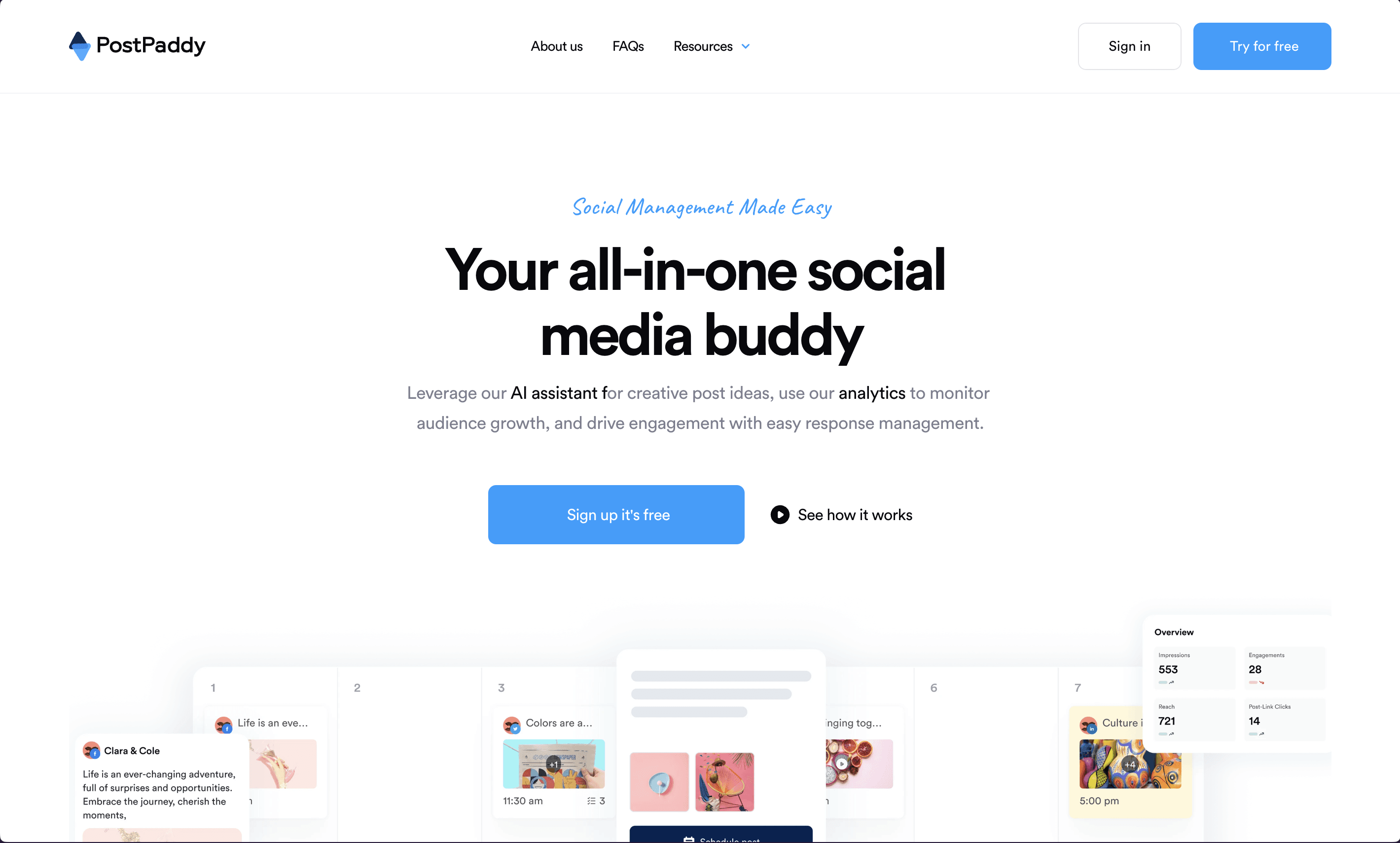 Postpaddy website cover design