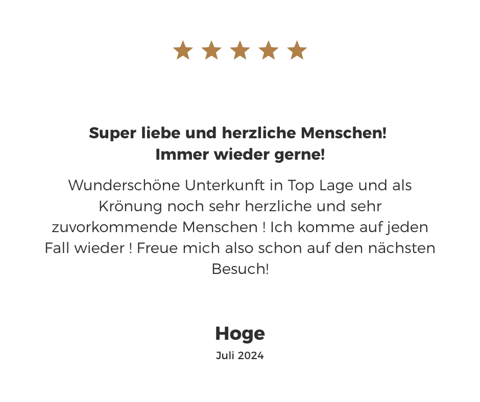 Testimonial Kundenbewertung Hofgut Langenborn