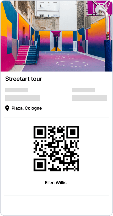 A ticket for a street art tour