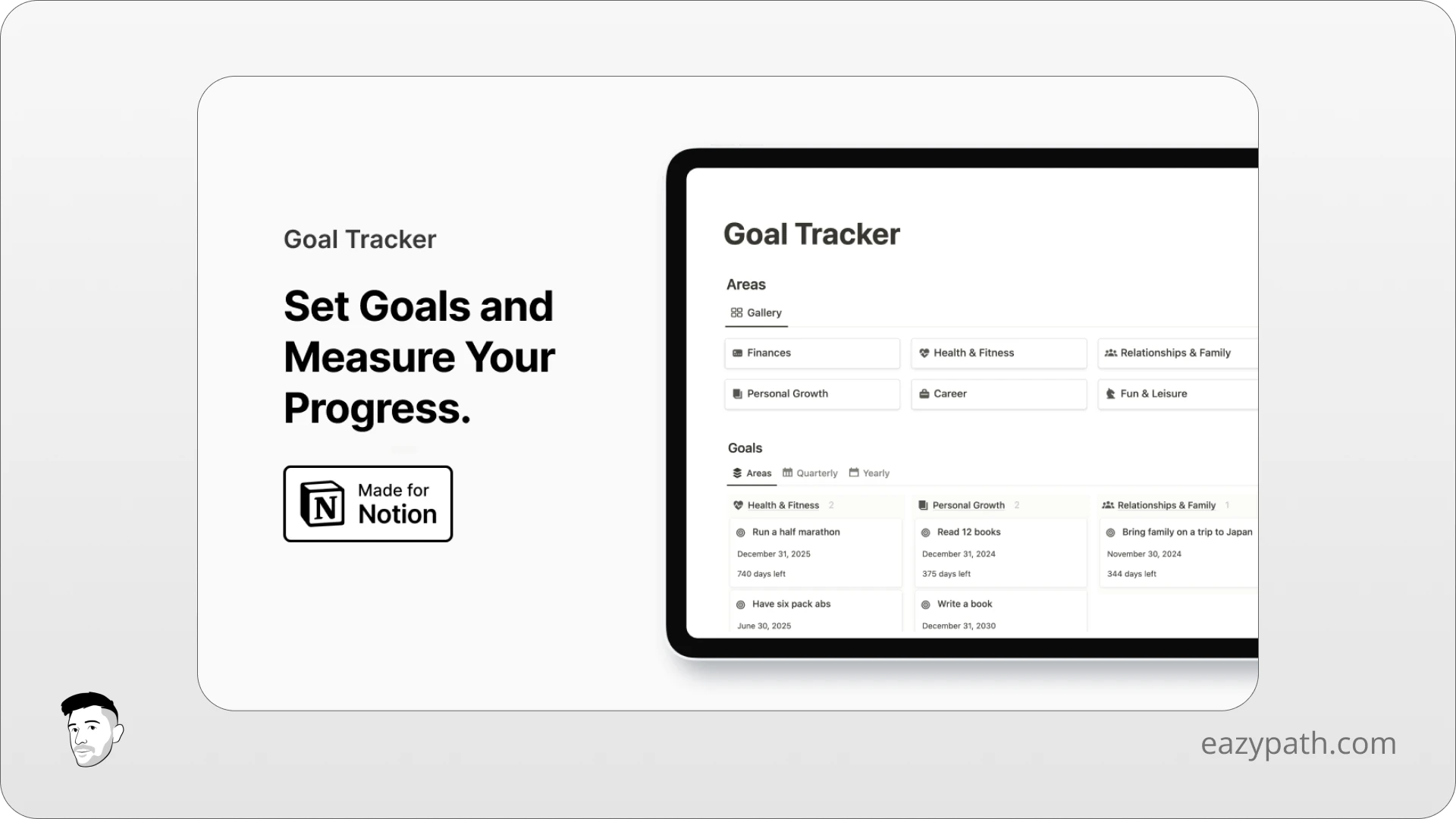 Goal Tracker Notion Template