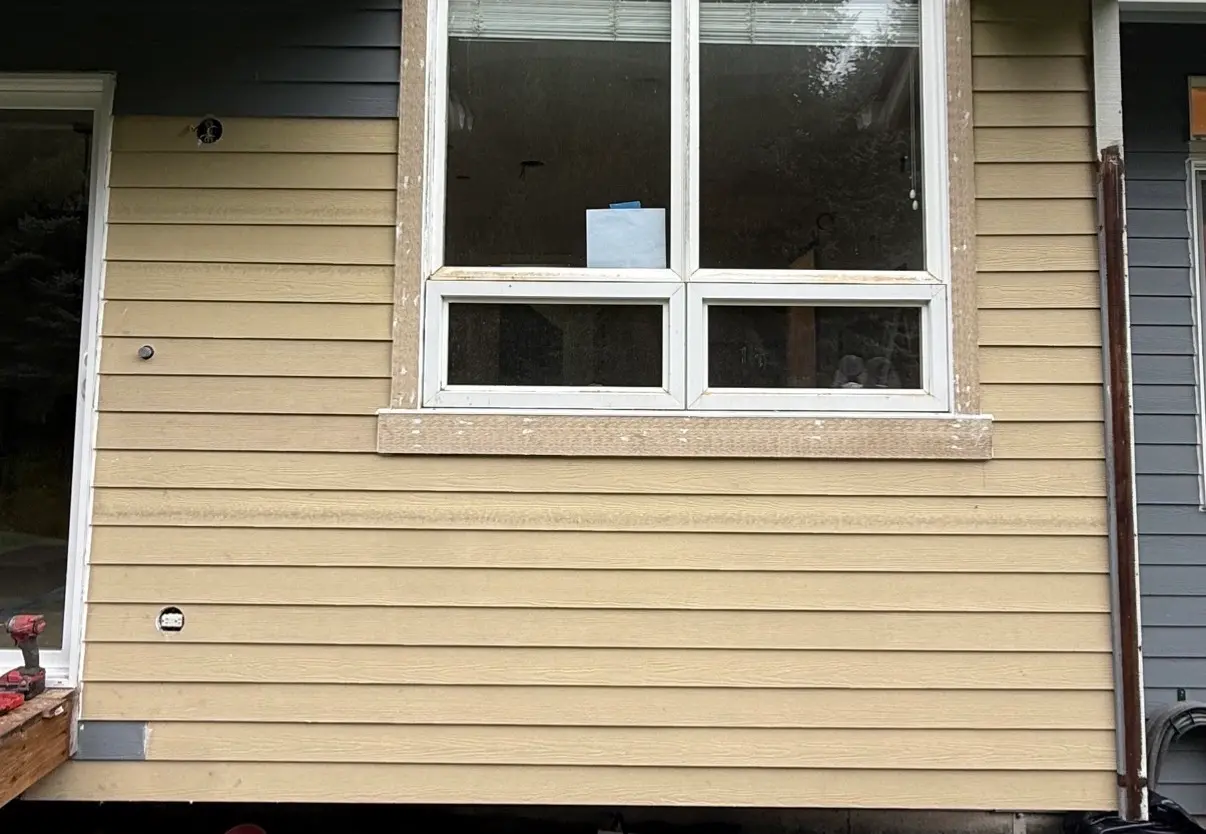 Siding restoration detail from a completed project