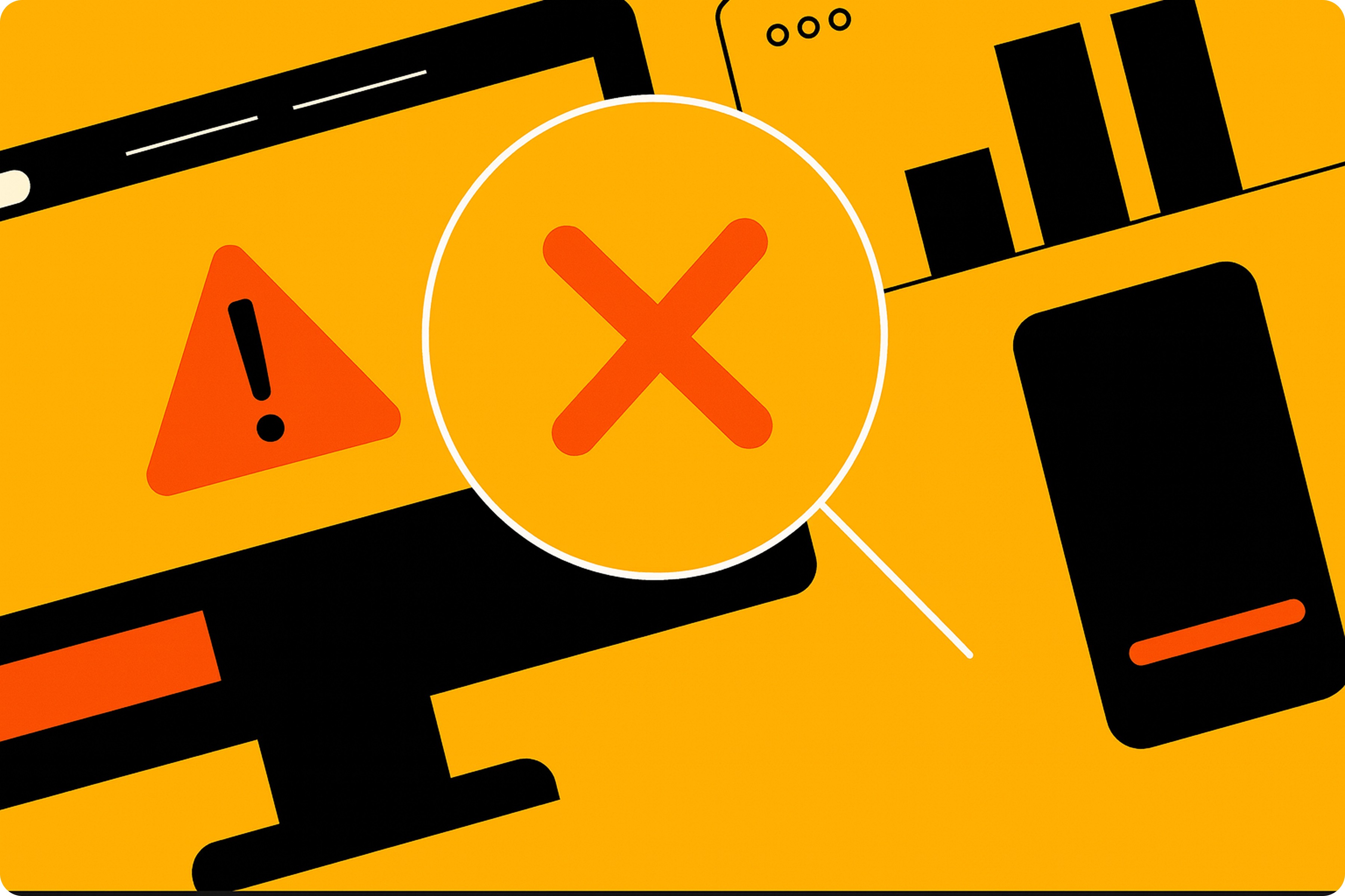 Autonomous interface displaying error messages with user-friendly guidance and feedback
