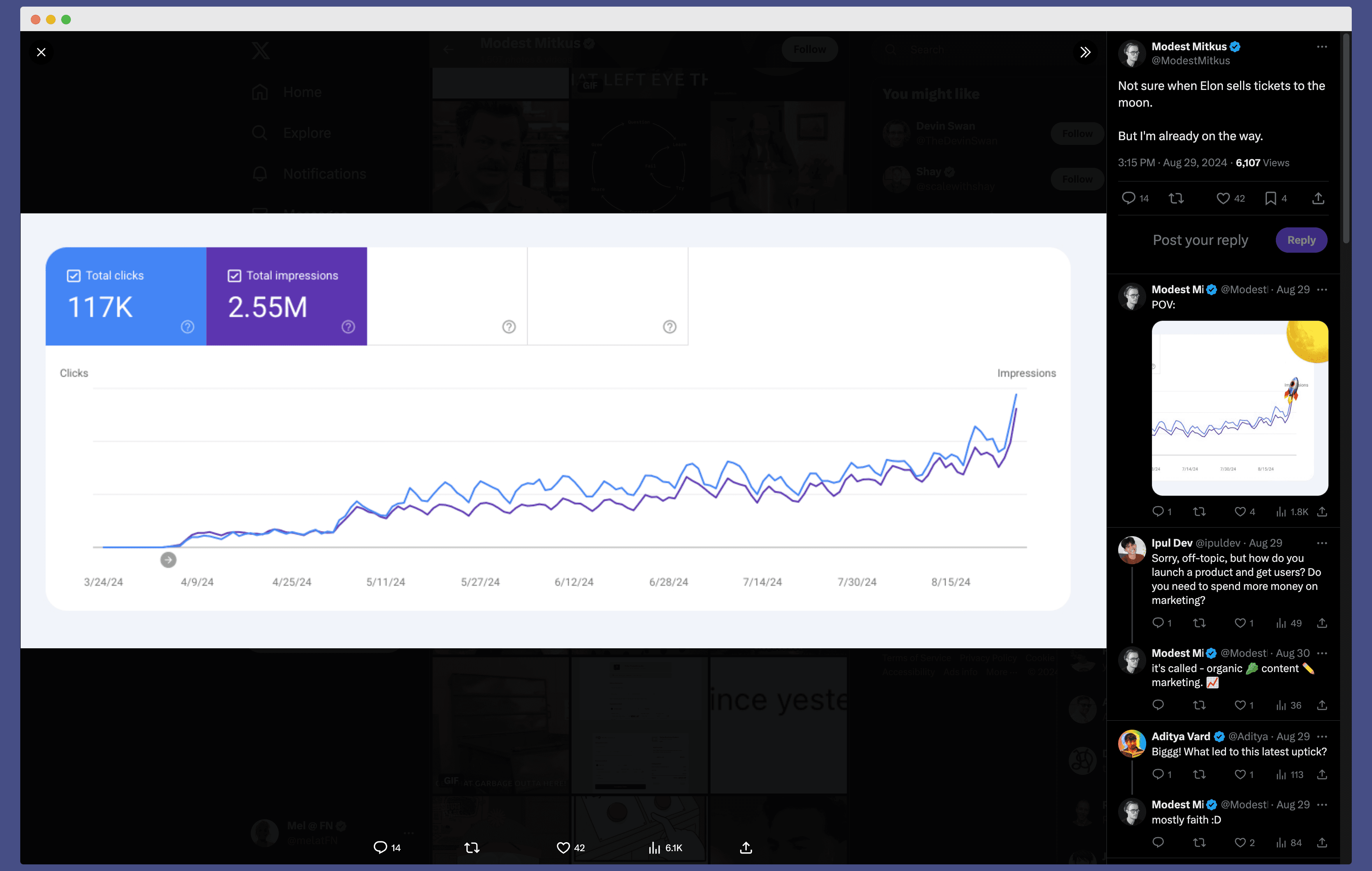 a screenshot of modest mitkus analytics for pathpages.com