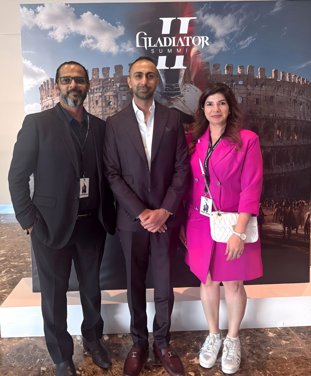 Tanu Chopra with guests at an industry event