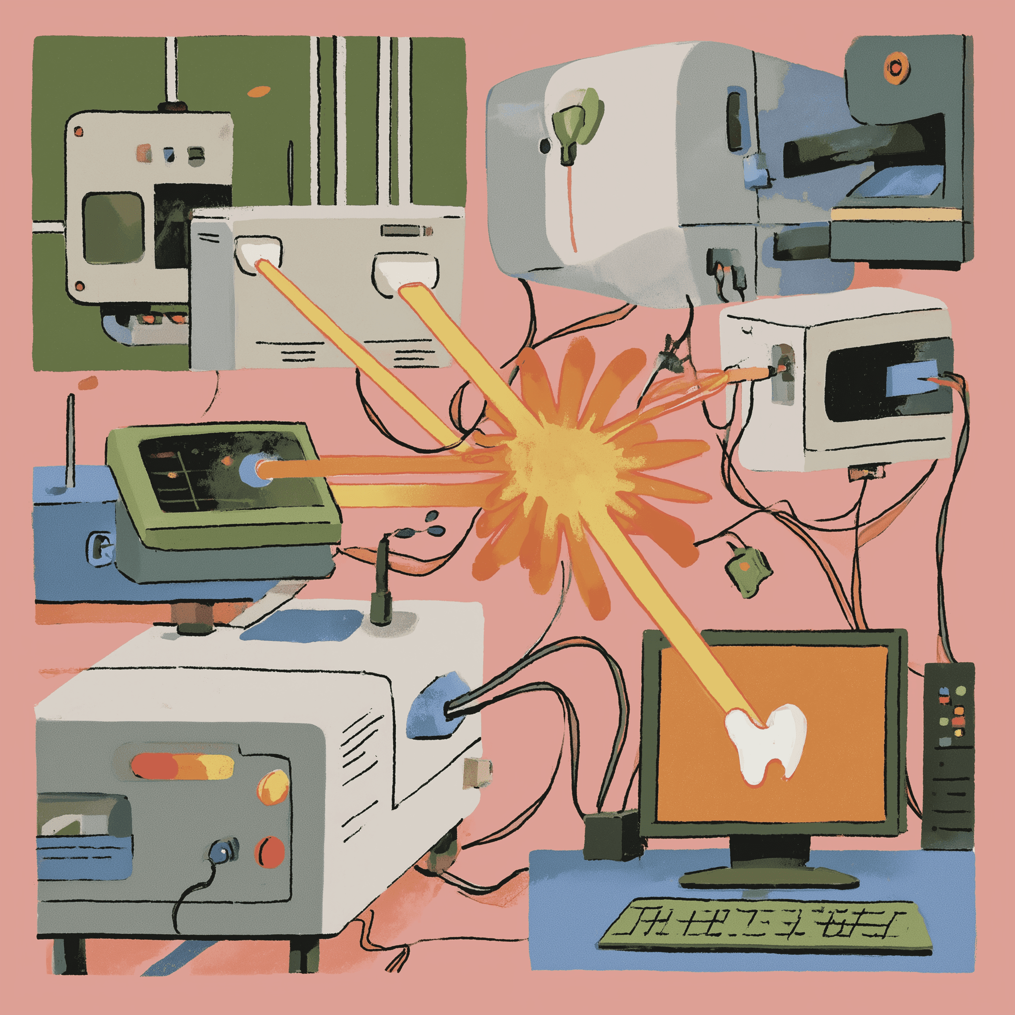 red and blue textile on blue textile