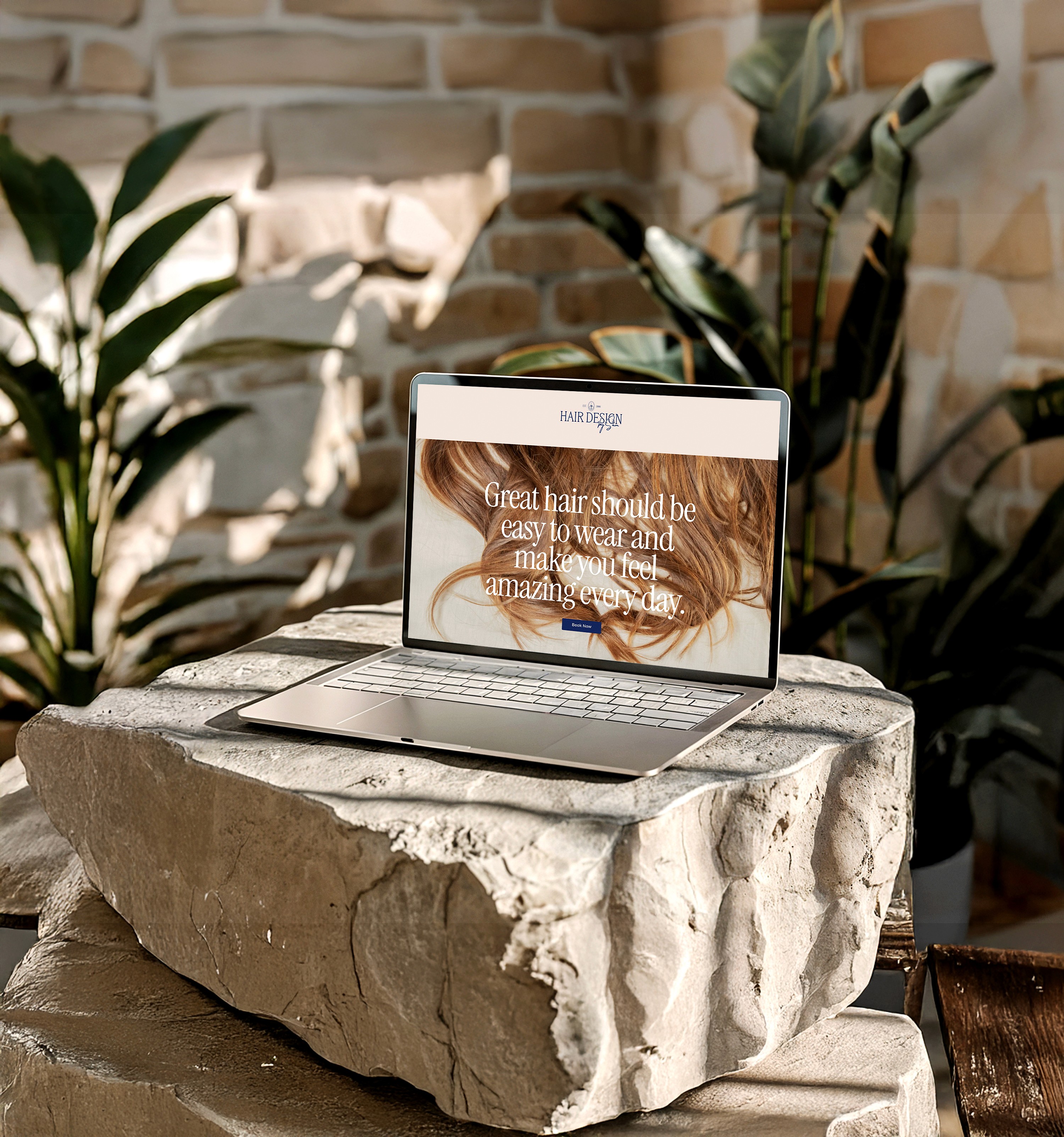 Custom website design for hair dresser