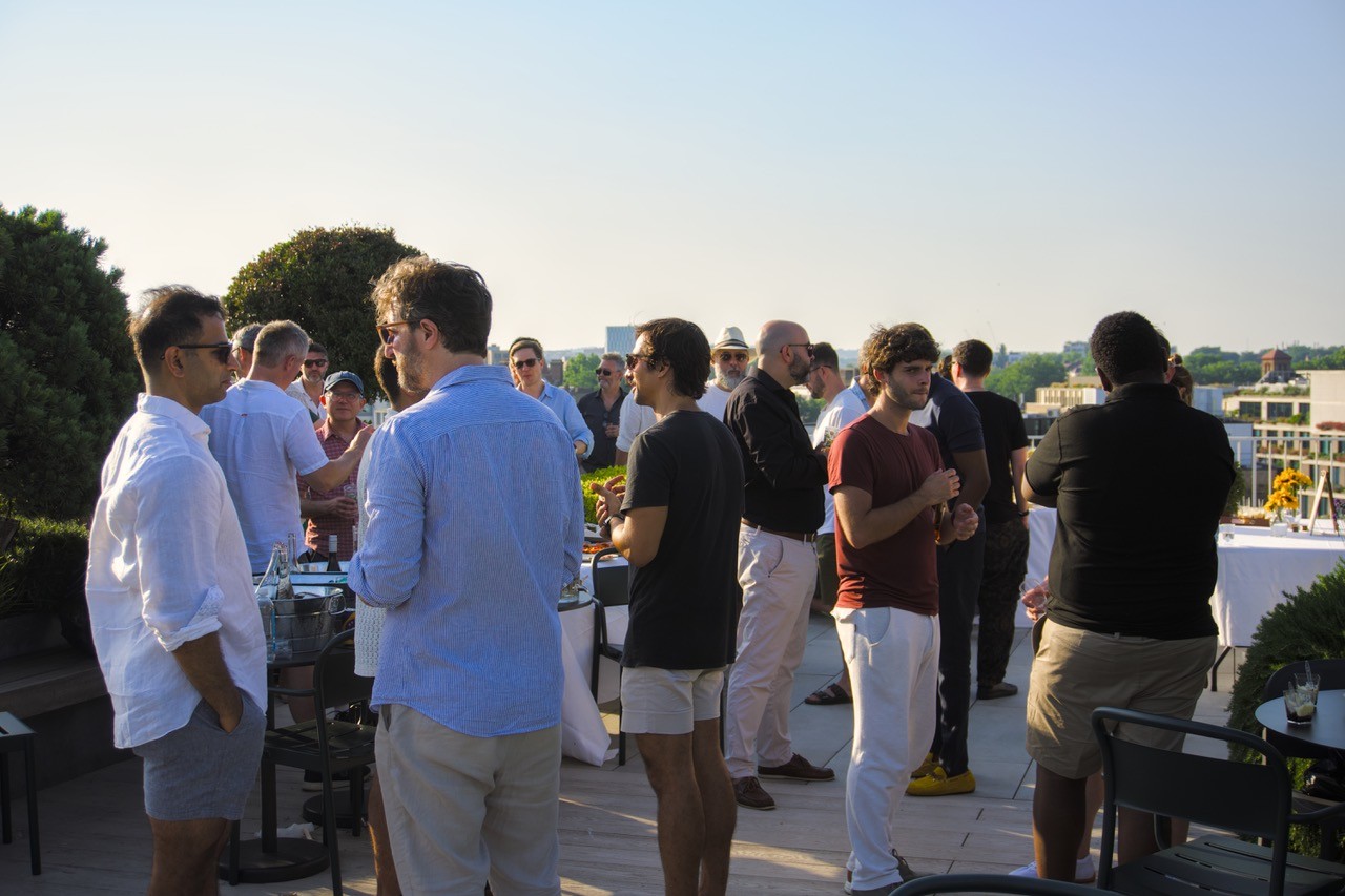 Bitcoin Business Network members meeting at an event