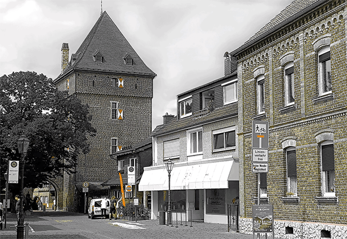 Stadtbild Monheim als Kontext für das neue Linien- und Bedienkonzept der BSM