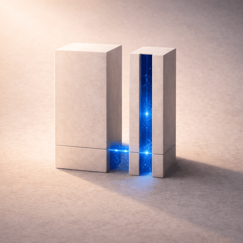 Monolithes et lumère bleu lumineuse