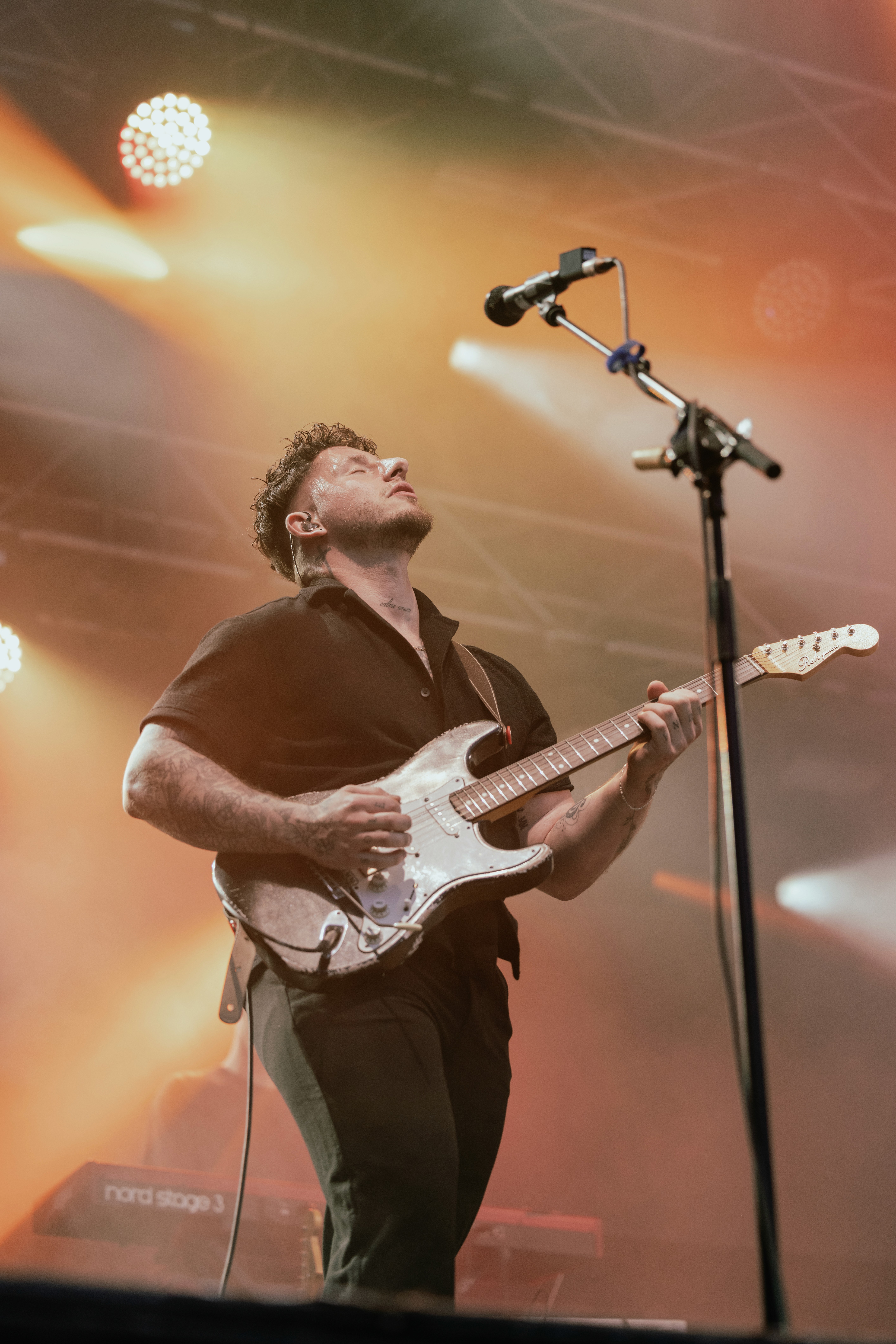 Stylish model in crowd