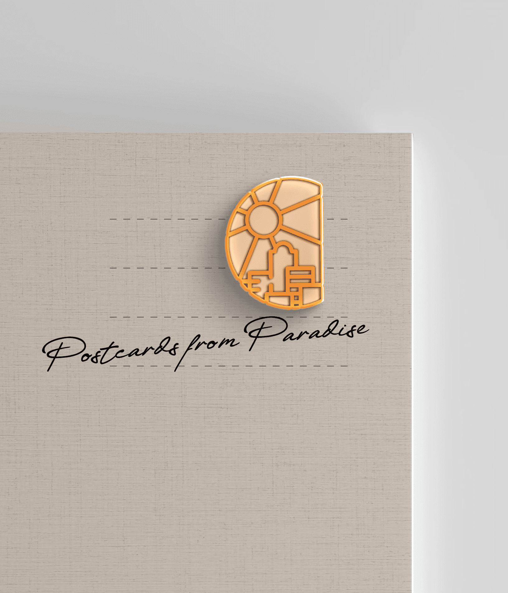 Minimalist book cover on white stairs with clean editorial design