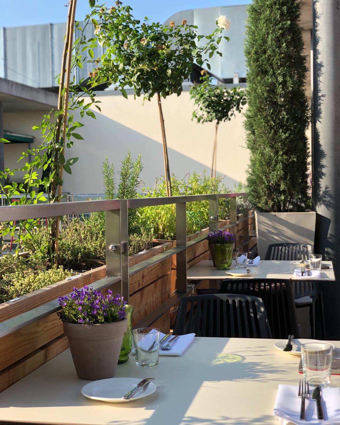 Frühstück auf der Terrasse im Schöllmanns Restaurant in Offenburg