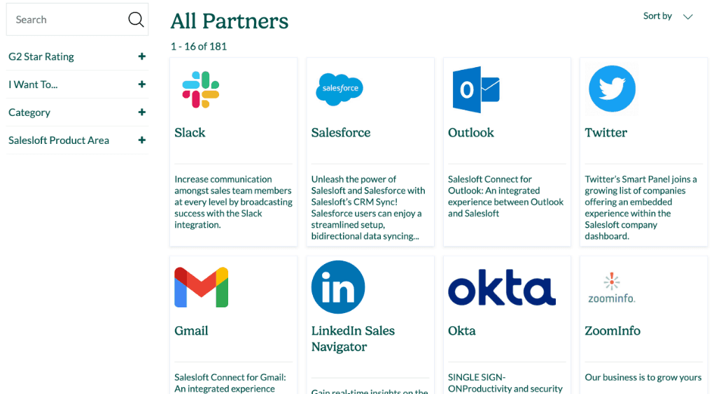 SalesLoft partners and integration