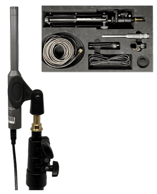 Microphone and accessories in case