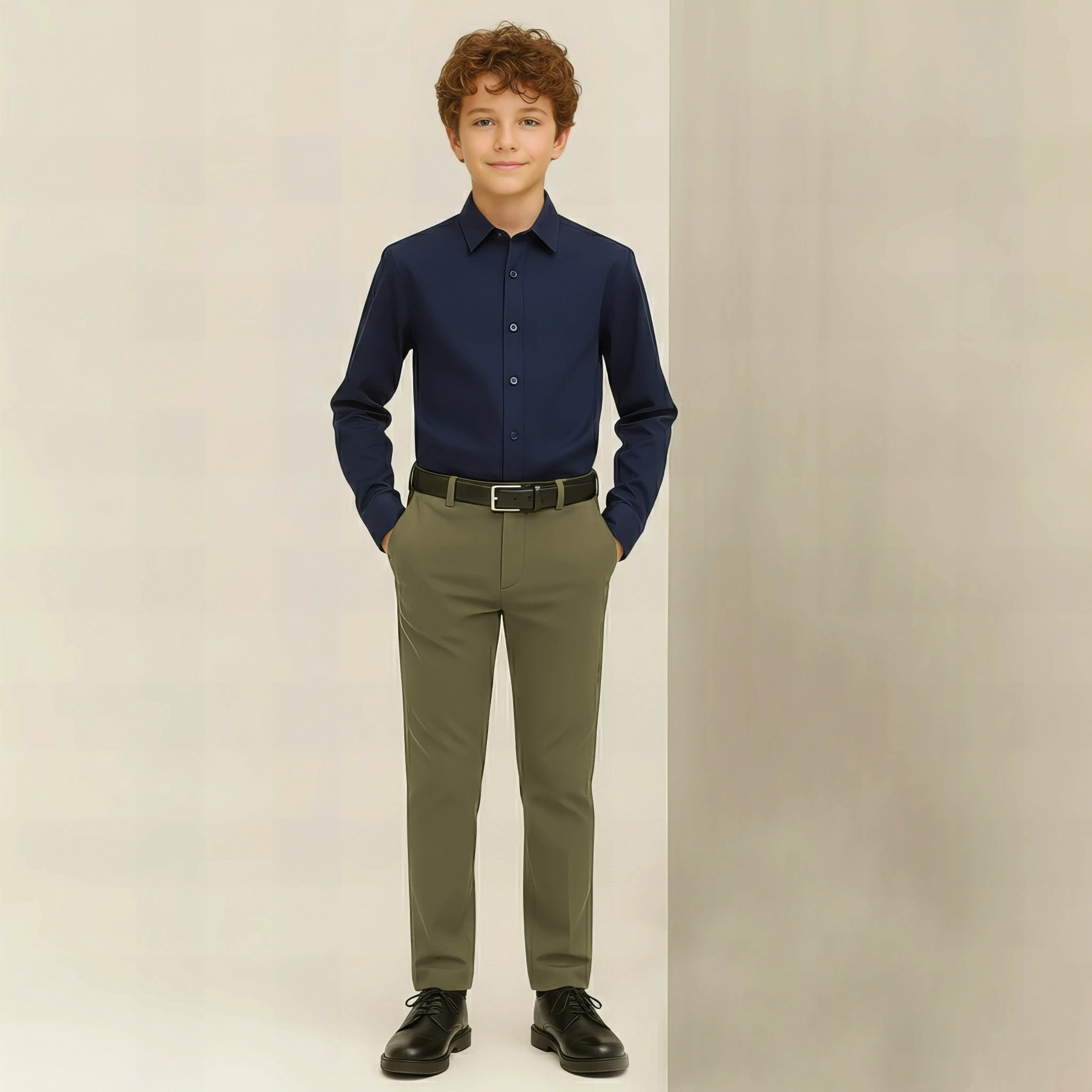 Tailord Calm Pant in Olive Fog