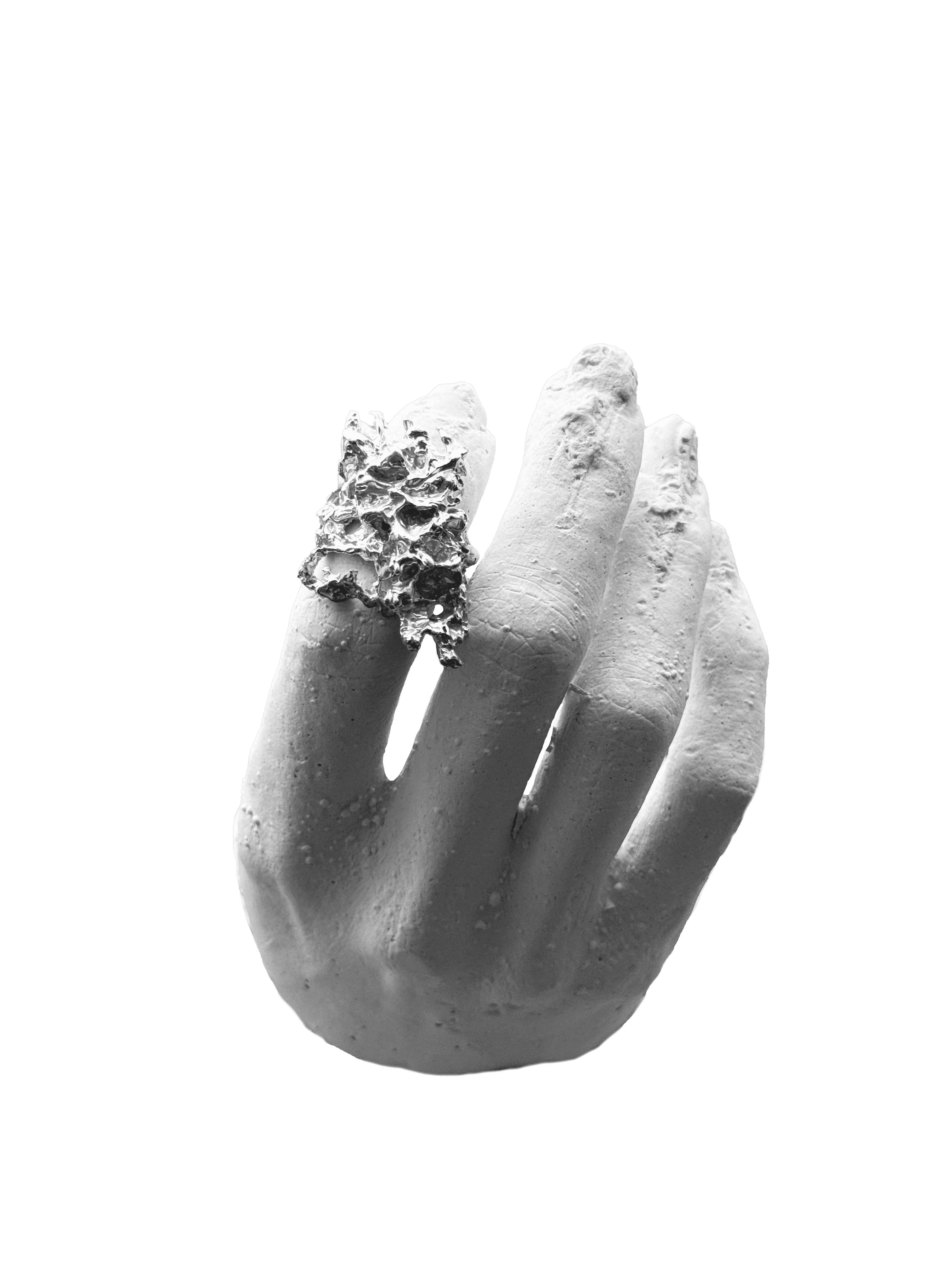 model of hand with ring on it