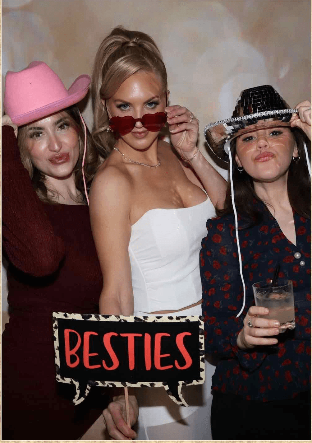 Roaming photo booth capturing wedding guests
