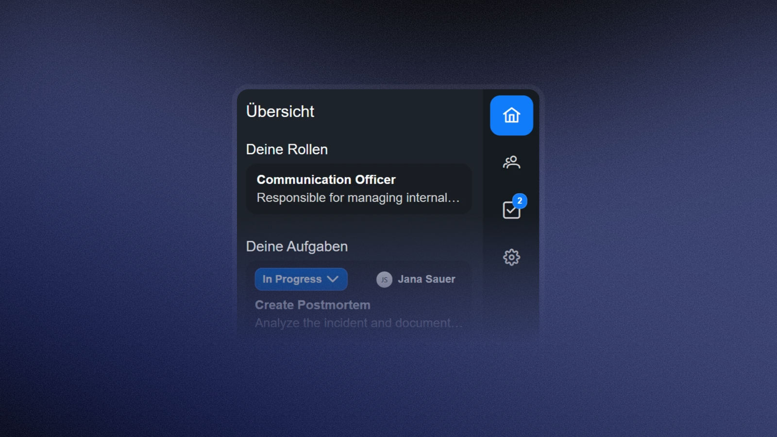 Incidite Rollen und Aufgaben