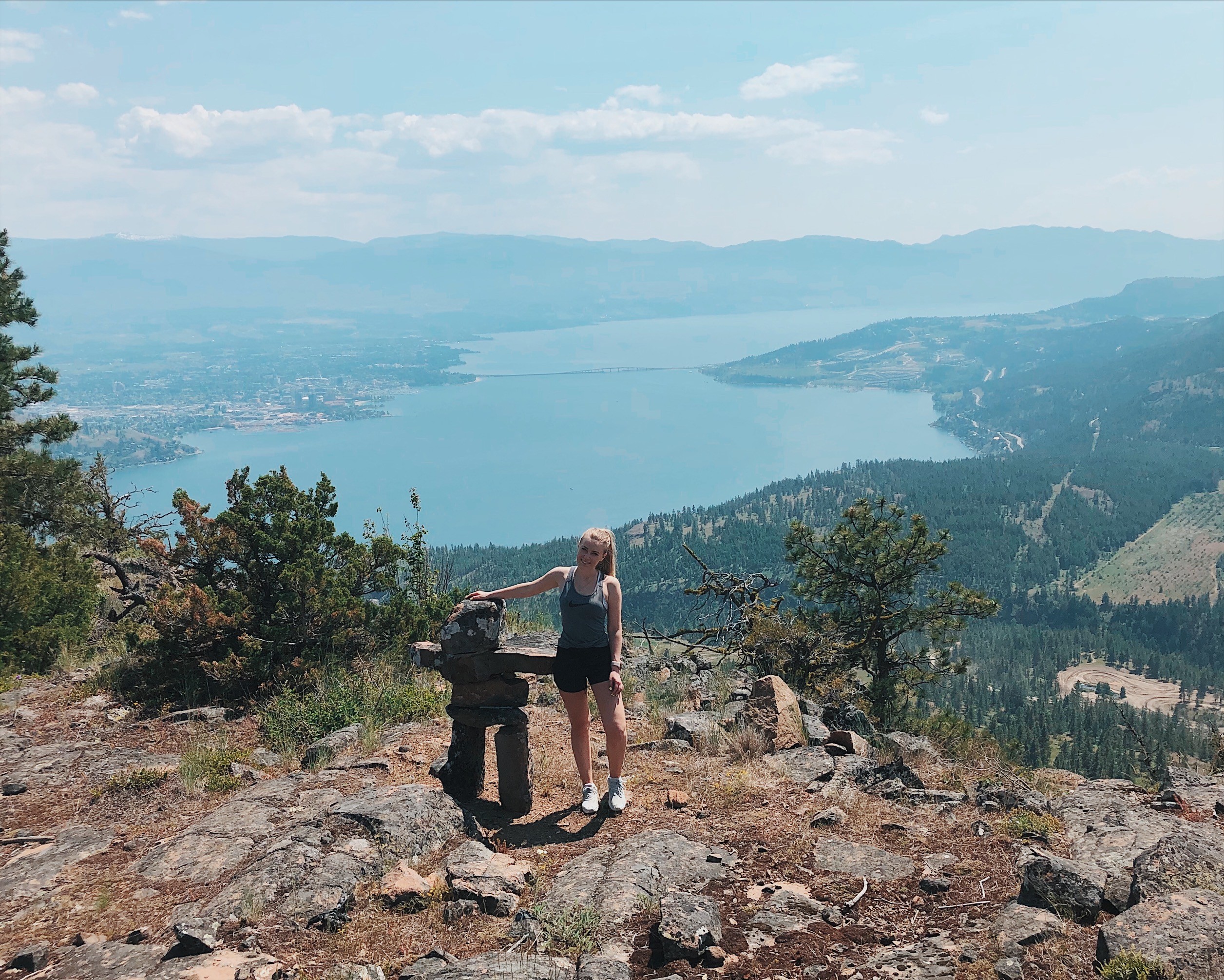 Riding a bicycle with V sign