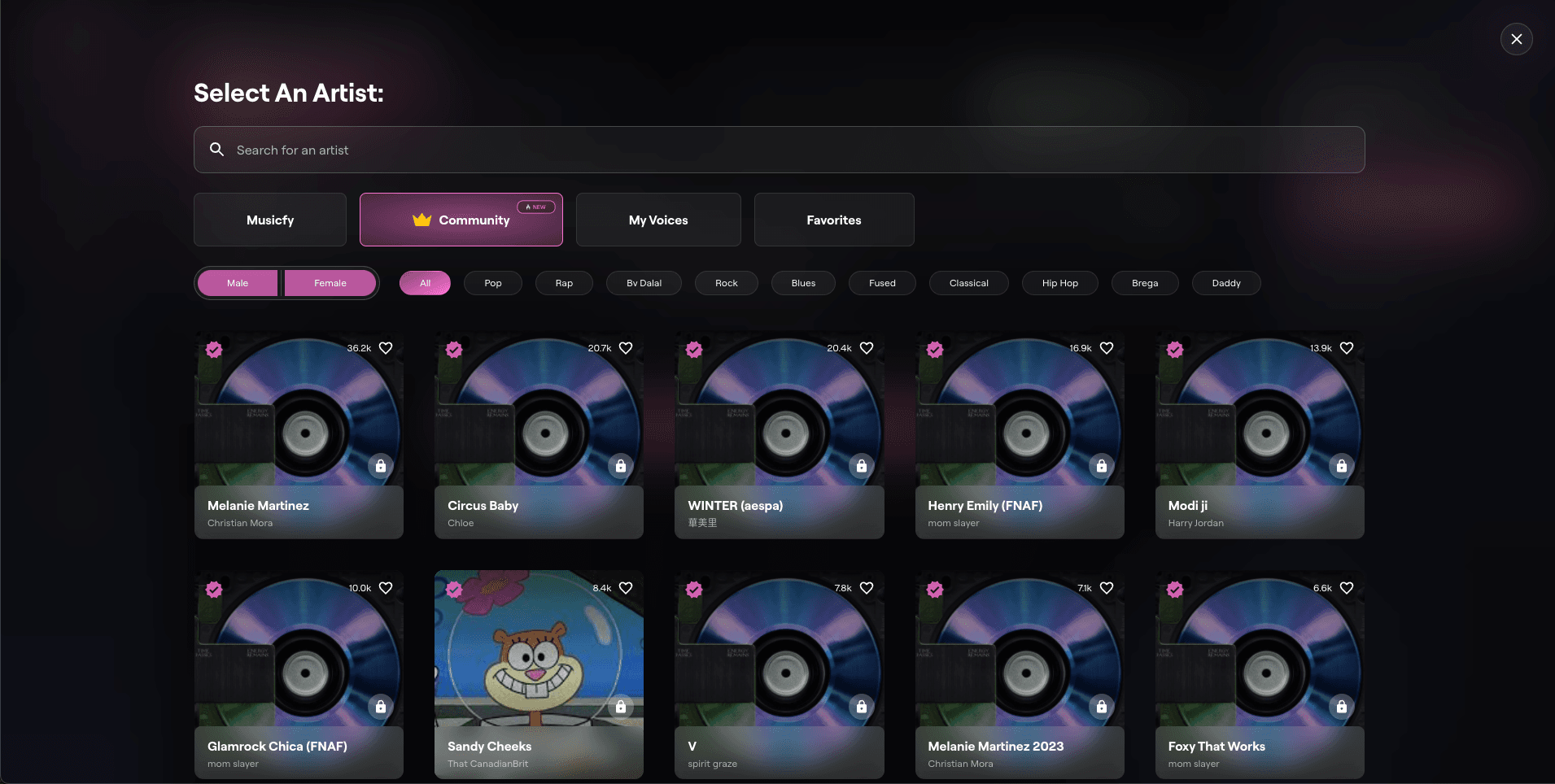 Musicfy's jschlatt ai voice generator