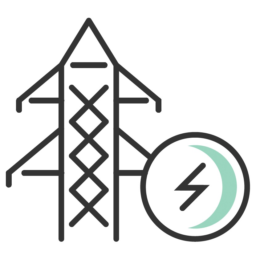 Infrastructure icon representing essential service providers across energy, utilities, and transit using Preppr for crisis readiness exercises.